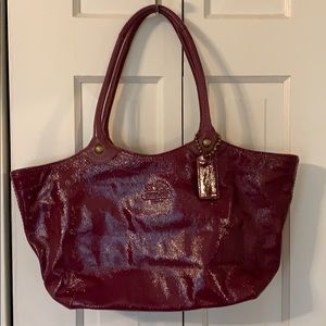 Purple Coach Tote Handbag - Shoulder Bag